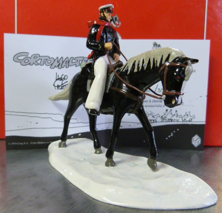 Figurine métal Corto Maltese cheval solitaire (Pixi)