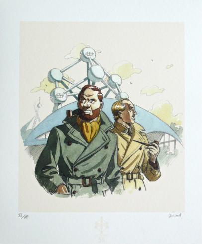 Poster Juillard Blake & Mortimer - Atomium 58 (50x60)