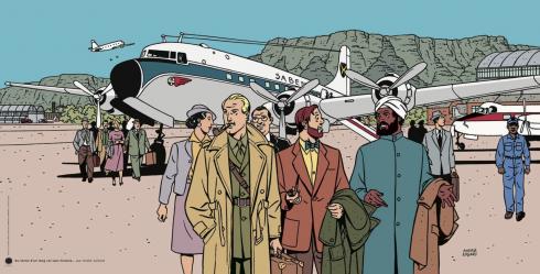 Poster Juillard Blake & Mortimer - Vol sans histoire (50x100)