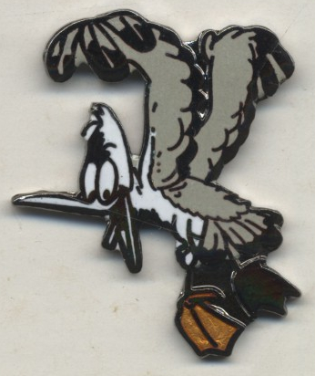 Pin’s Gaston Lagaffe - La mouette de Gaston