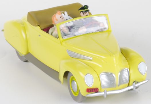 Voiture Tintin 1/43è #012 – Le cabriolet Lincoln Zéphyr du capitaine Haddock "Les 7 boules de cristal" (1948)