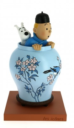 Tintin Figurine résine Les icônes - Potiche du Lotus bleu