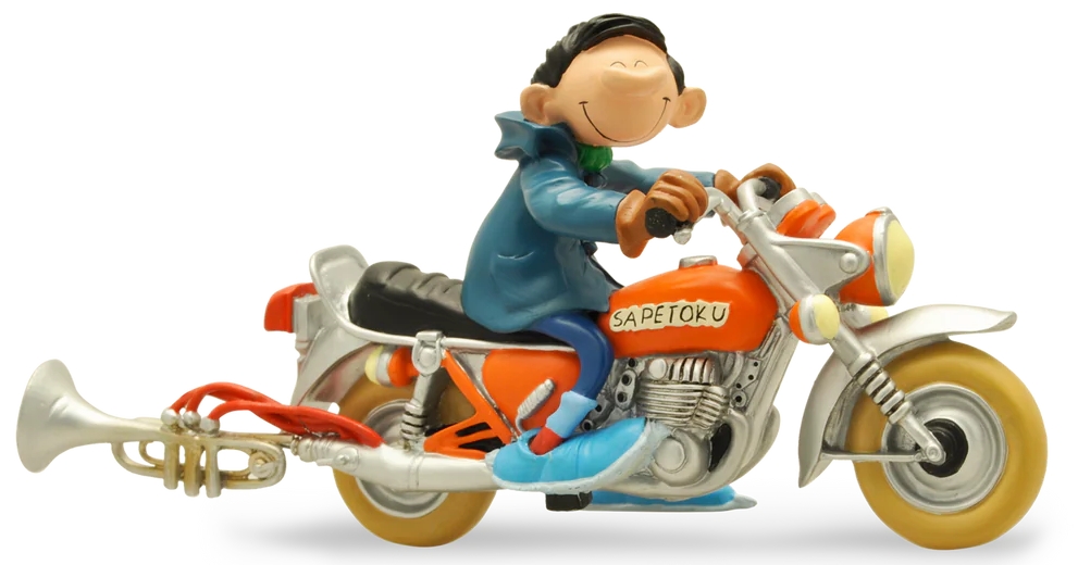 Figurine résine Gaston - Moto Sapetoku (Collectoys)