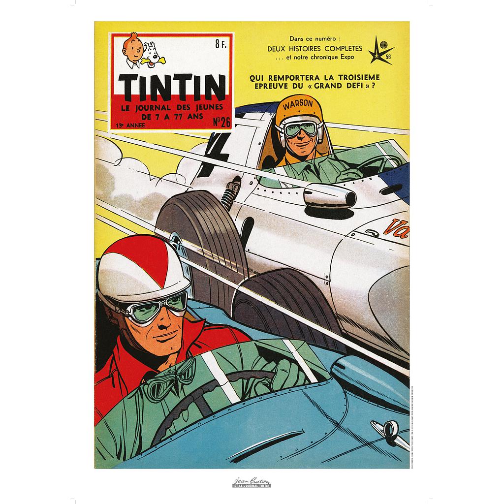 Poster Jean Graton – Couverture Tintin 1958 n°26