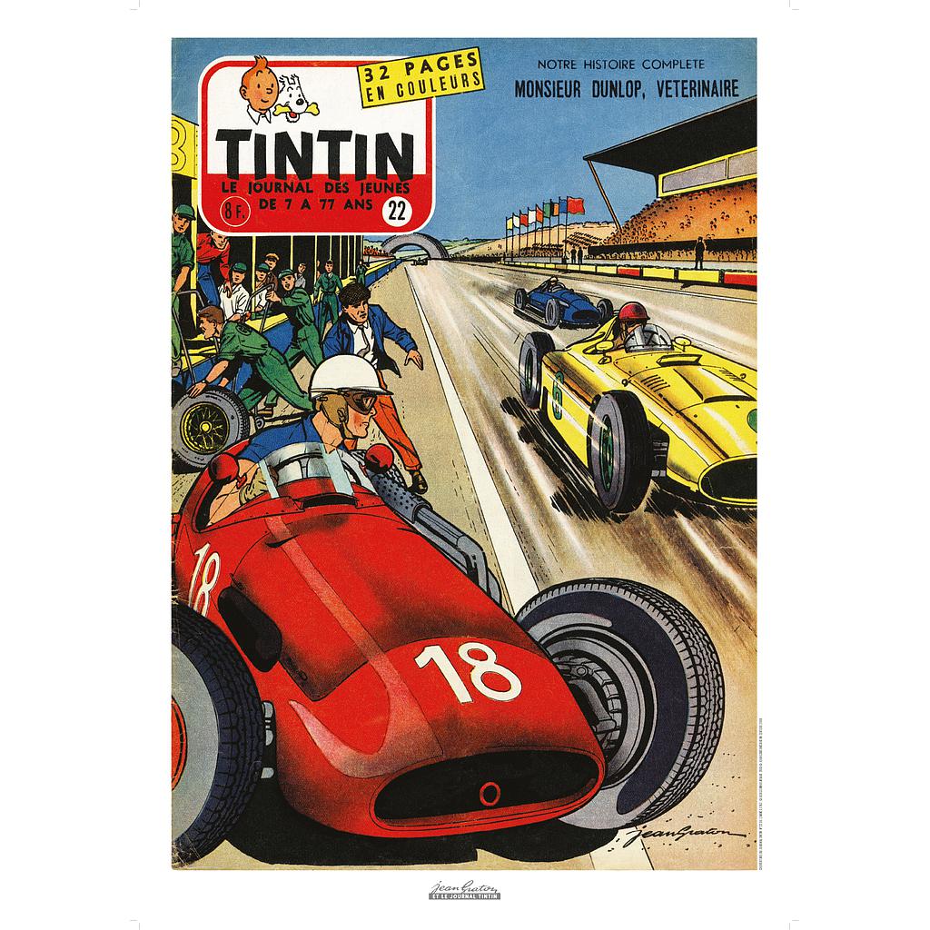 Poster Jean Graton – Couverture Tintin 1957 n°22