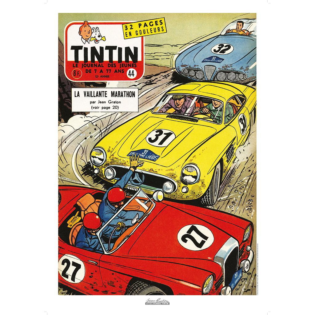 Poster Jean Graton – Couverture Tintin 1957 n°44