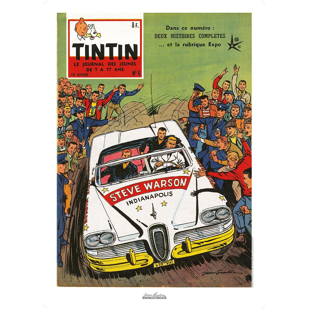 Poster Jean Graton – Couverture Tintin 1958 n°06