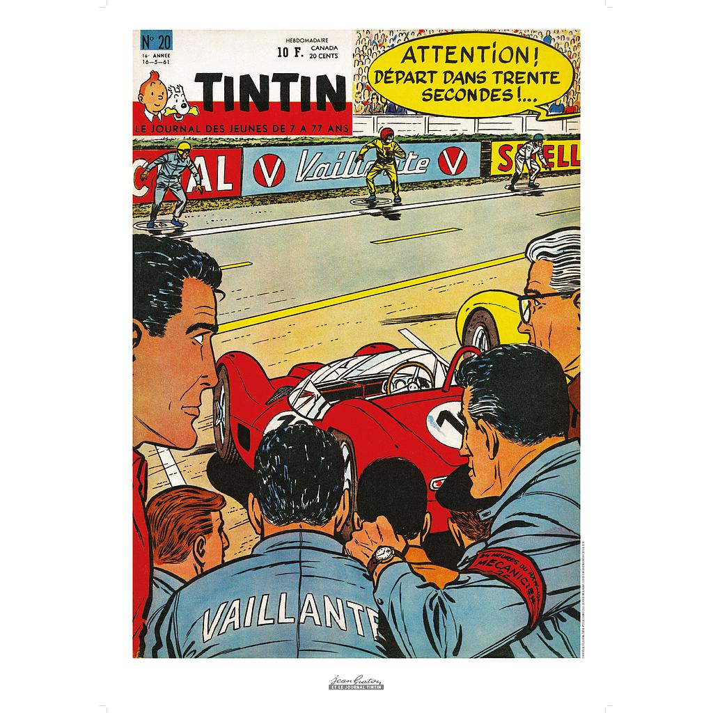 Poster Jean Graton – Couverture Tintin 1961 n°20