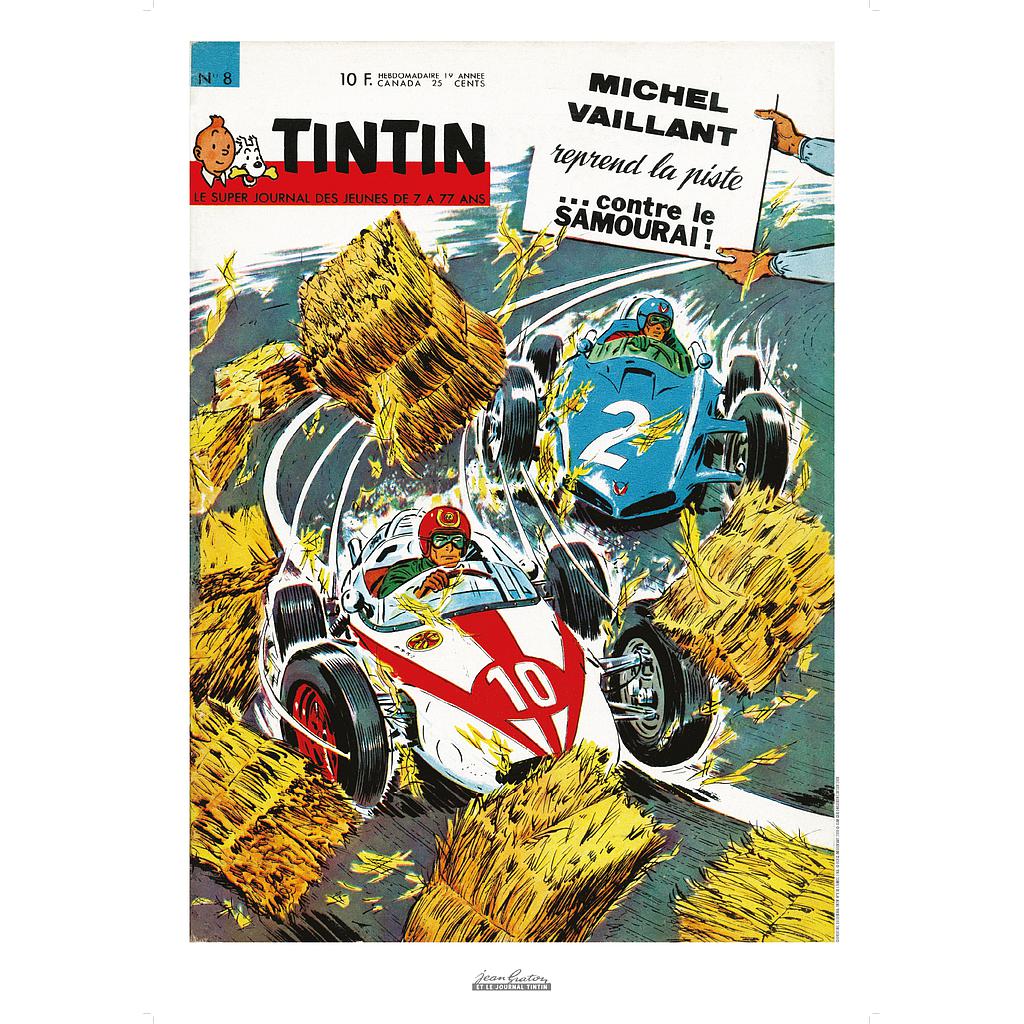 Poster Jean Graton – Couverture Tintin 1964 n°08