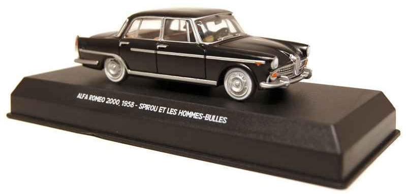 Voiture Spirou & Fantasio 1/43 #20 Alfa Romeo 2000 1958 - T17 Spirou et les hommes-bulles