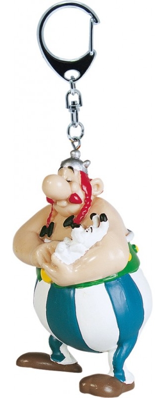 Porte-clé PVC Astérix - Obélix porte Idéfix