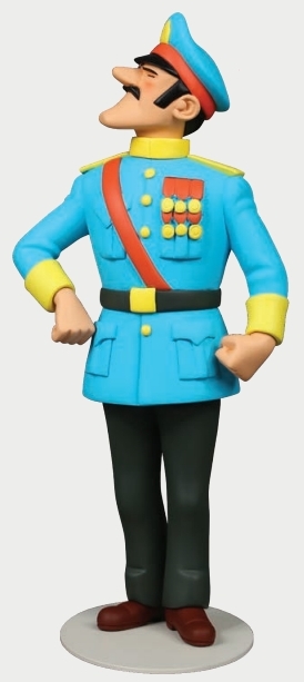 Figurine résine Tintin - Le musée imaginaire - Le général Alcazar