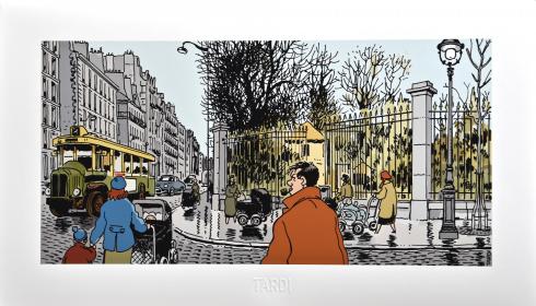 Tardi Nestor Burma dans le 6ème arrdt Estampe pigmentaire 35x60 475ex. Numérotés