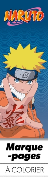 Naruto - Marque-pages à colorier - N°01 - Bleu