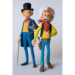 Figurine résine Spirou & Fantasio - Hommage à Lucky Luke (Fariboles)