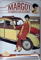 Plaque métallique Les enquêtes auto de Margot (2011)