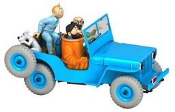 Voiture Tintin 1/43è #001 - La jeep Willys bleue CJ2A "Objectif lune" (1949)