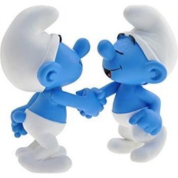 Figurine résine Les Schtroumpfs - Les schtroumpfs se serrent la main (Collectoys)