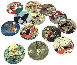 Etui de 13 sous-verres Tintin #01 - mini série 11cm