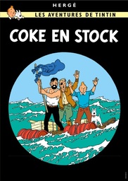 Poster Hergé Couv Les aventures de Tintin T19 - Coke en stock (50x70)