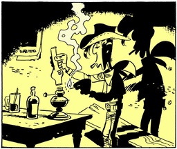 Sérigraphie phosphorescente Lucky Luke - Dalton City