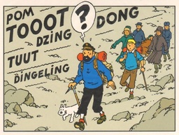 CP Hergé Set de 5 cartes cases d'albums- Tintin