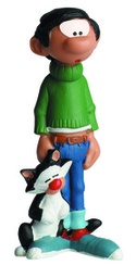 Figurine PVC Gaston - Gaston et son chat