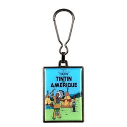 Tintin Porte-clé métal - Couverture T03 Amérique couleurs