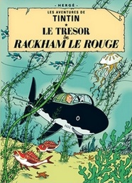 Poster Hergé Couv Les aventures de Tintin T12 - Le trésor de Rackam Le Rouge (50x70)