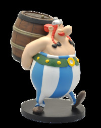 Figurine résine Astérix - Collectoys -  Obélix et son Tonneau