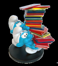 Figurine résine Les Schtroumpfs - Collectoys - Pile de livres