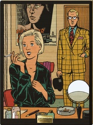 Tableau en bois Blake & Mortimer - Huit heures à Berlin - Blake et Miss Hagen