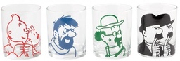 Verres Tintin - 4 personnages