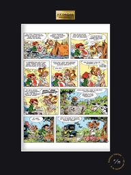 Sérigraphie Gaston Lagaffe /07 - Camping avec 'moiselle Jeanne