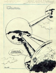 Franquin Gaston Brouillon - Nettoyage de l'atomium