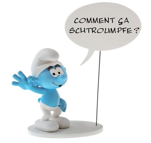 Figurine résine Les Schtroumpfs - Coll. Bulles - "Comment ça schtr..."