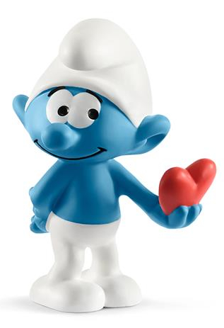 Figurine PVC Les schtroumpfs - Le schtroumpf offre son coeur