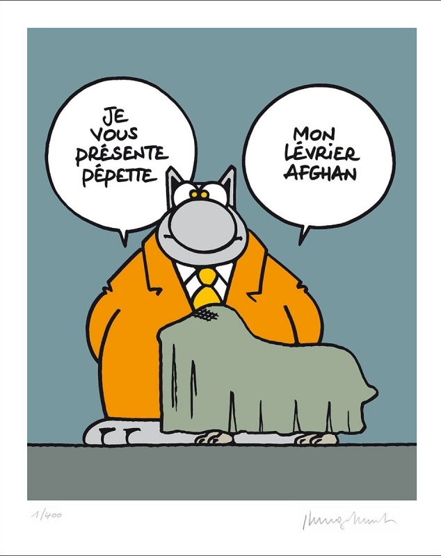 Geluck - Le Chat PEPETTE (Sérigraphie 50X40 N&S)