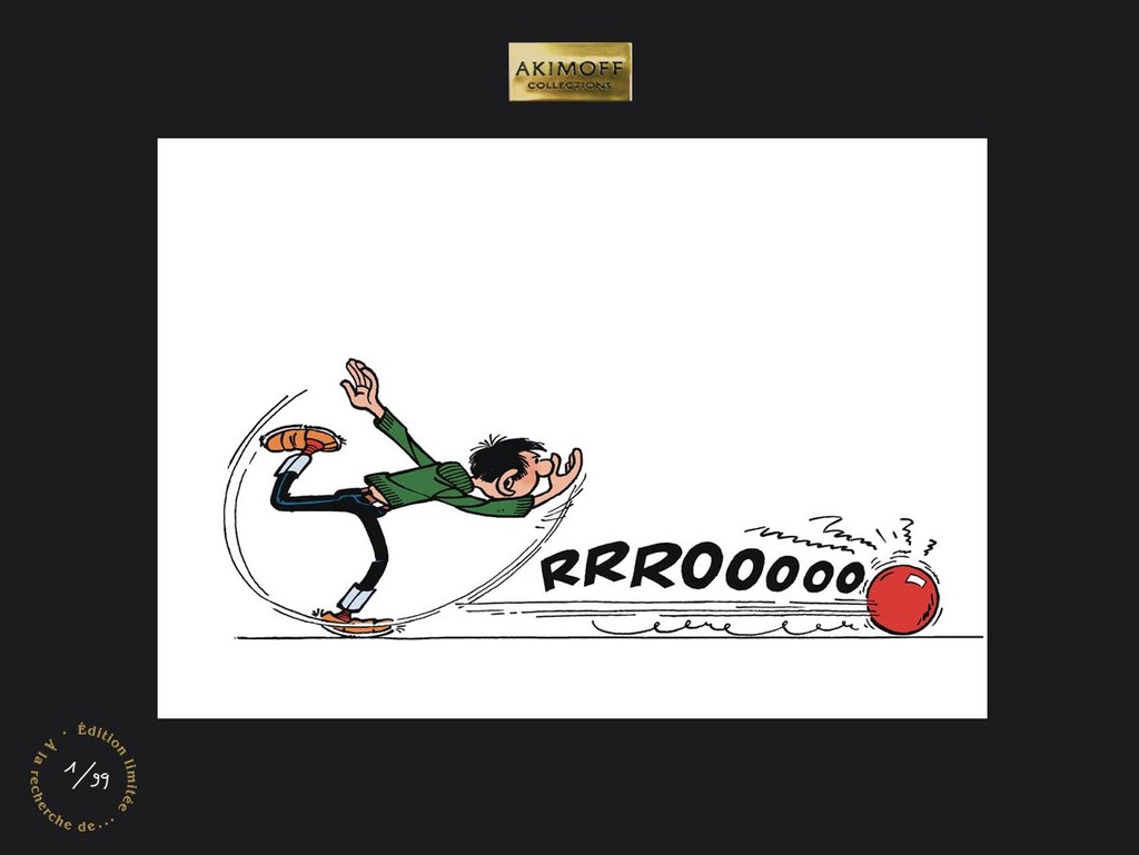 Sérigraphie Gaston Lagaffe /10 - Bowling