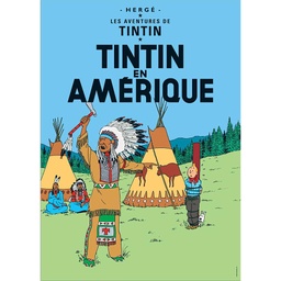 CP Hergé Couv Les Aventures de Tintin T03 - Tintin en Amérique