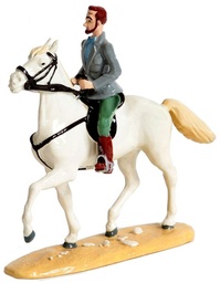 Figurine métal Blake & Mortimer - Mortimer à cheval (Pixi)