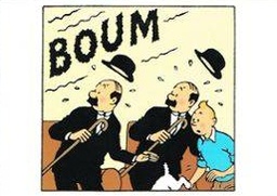 CP Hergé Case Les Aventures de Tintin T15 - Au pays de l'or noir - Boum