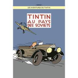 CP Hergé Couv Les aventures de Tintin T01 N/B colorisé -  Tintin au pays des Soviets