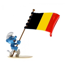 Figurine métal Les Schtroumpfs - Pixi origine 3 - Porte drapeau belge (Pixi)