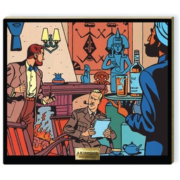 Tableau en bois Blake & Mortimer - La marque jaune - Salon de Blake & Mortimer