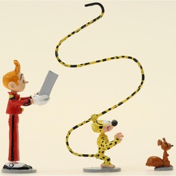 Figurine métal Spirou & Fantasio - Spirou, Spip, Le Marsu et le mini Fantasio (Pixi)