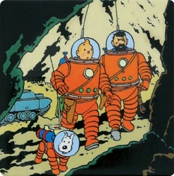 Tintin – Magnet Lune Tintin, Haddock & Milou