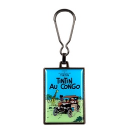 Tintin Porte-clé métal - Couverture T02 Congo Couleurs