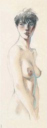 Sérigraphie Juillard Le cahier bleu - Louise N/S (18x50)