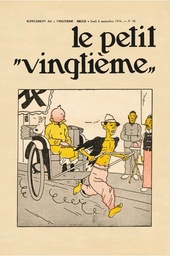 Poster Hergé Petit XXème N°36 - Tintin Le Lotus Bleu (40x60)